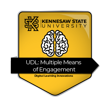 A badge of UDL: Multiple Means of Engagement