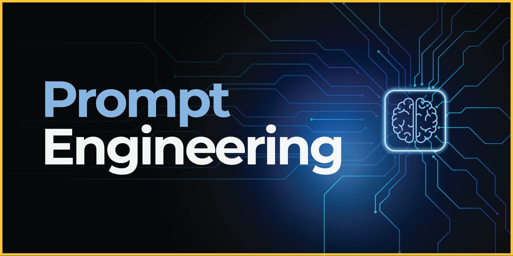 Banner image with the words "prompt engineering" in blue